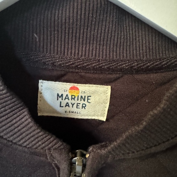 Marine Layer corbet quilted bomber jacket Black - Picture 5 of 6